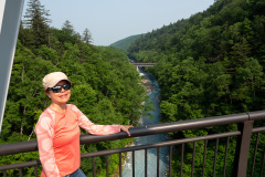 Biei, Shirahige Waterfall, Shirogane bridge (Blue river bridge), 白金橋 (ブルーリバー橋)