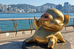 Avenue of Stars, Kowloon, McDull Statue, Tsim Sha Tsui, Tsim Sha Tsui Waterfront Park, 麥兜銅像
