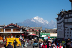 Ancient City Zhongyi Market, Lijiang, Lijiang Old Town, Yulong Snow Mountain, 丽江, 丽江古城, 忠义市场夜市街, 玉龙雪山